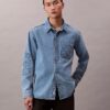 90S Emblem Denim Overshirt