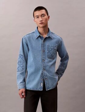 90S Emblem Denim Overshirt 90S Emblem Denim Overshirt