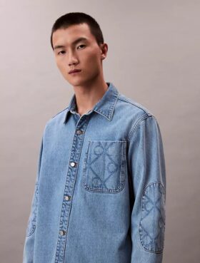 90S Emblem Denim Overshirt 90S Emblem Denim Overshirt