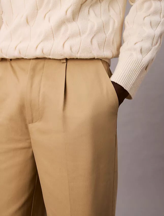 90S Straight Pleated Chino Pants 90S Straight Pleated Chino Pants