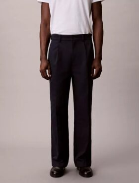 90S Straight Pleated Chino Pants