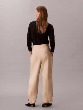 Adjustable Wide Leg Chino Pants