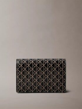 Allover Emblem Logo Accordion Card Case Allover Emblem Logo Accordion Card Case