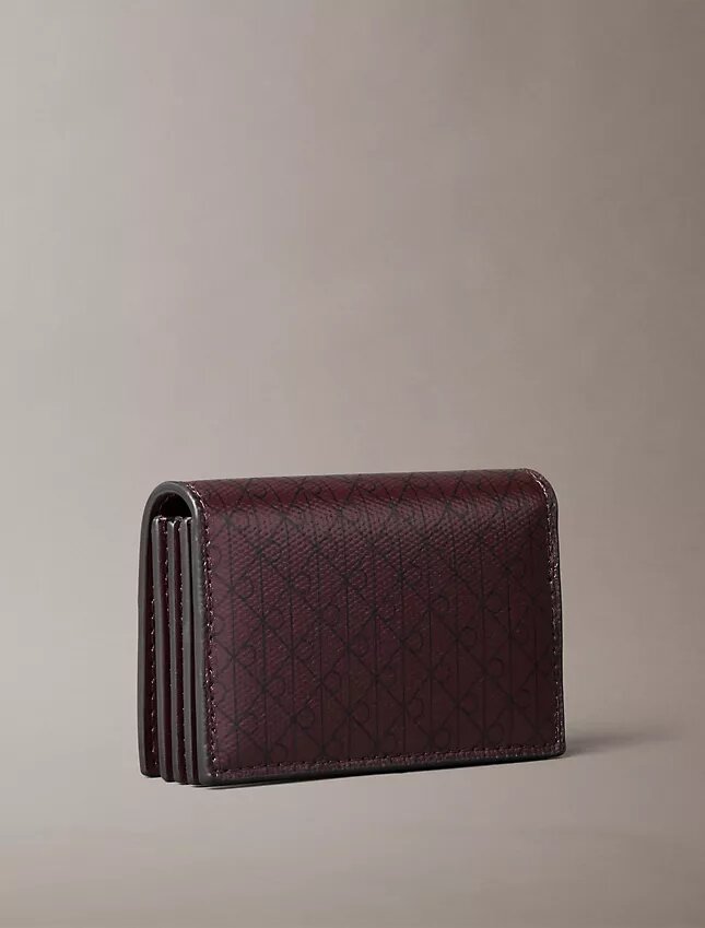 Allover Emblem Logo Accordion Card Case Allover Emblem Logo Accordion Card Case