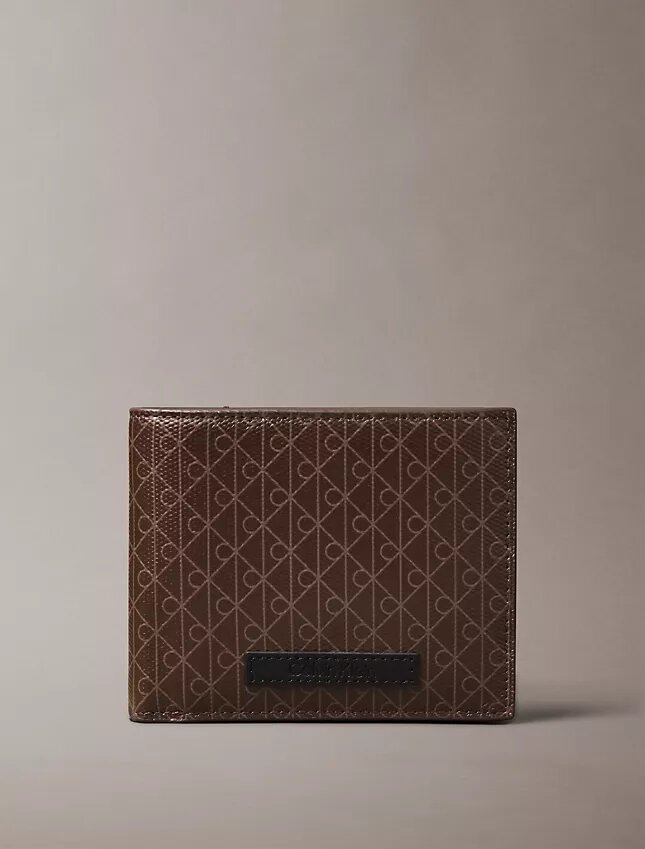 Allover Emblem Logo Bifold Wallet with Coin Pouch Allover Emblem Logo Bifold Wallet with Coin Pouch