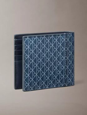 Allover Emblem Logo Bifold Wallet with Coin Pouch