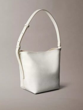Allover Emblem Logo Bucket Bag with Pouch