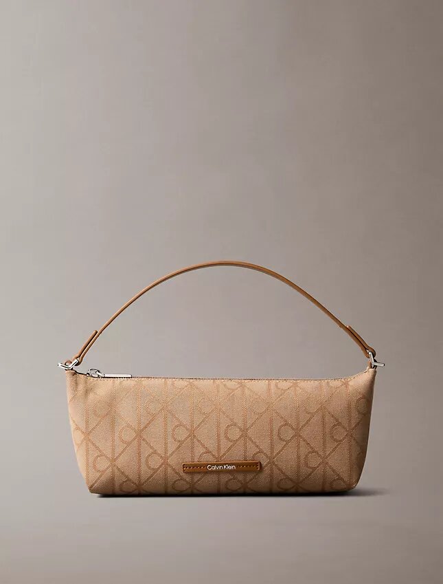 Allover Emblem Logo Canvas Shoulder Bag Allover Emblem Logo Canvas Shoulder Bag