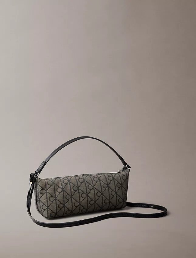 Allover Emblem Logo Canvas Shoulder Bag Allover Emblem Logo Canvas Shoulder Bag