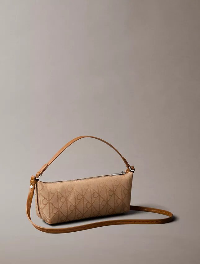 Allover Emblem Logo Canvas Shoulder Bag Allover Emblem Logo Canvas Shoulder Bag