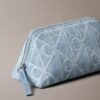 Allover Emblem Logo Denim Beauty Case Allover Emblem Logo Denim Beauty Case