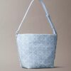 Allover Emblem Logo Denim Bucket Bag Allover Emblem Logo Denim Bucket Bag