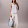 Allover Emblem Logo Denim Bucket Bag Allover Emblem Logo Denim Bucket Bag