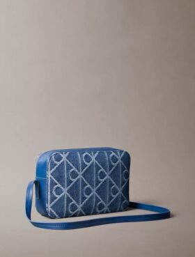Allover Emblem Logo Denim Camera Bag