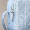 Allover Emblem Logo Denim Camera Bag Allover Emblem Logo Denim Camera Bag