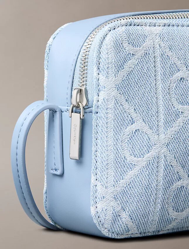 Allover Emblem Logo Denim Camera Bag Allover Emblem Logo Denim Camera Bag
