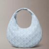 Allover Emblem Logo Denim Hobo Bag Allover Emblem Logo Denim Hobo Bag