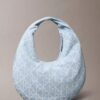 Allover Emblem Logo Denim Hobo Bag Allover Emblem Logo Denim Hobo Bag