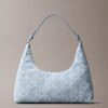Allover Emblem Logo Denim Shoulder Bag Allover Emblem Logo Denim Shoulder Bag