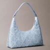 Allover Emblem Logo Denim Shoulder Bag Allover Emblem Logo Denim Shoulder Bag