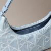 Allover Emblem Logo Denim Shoulder Bag Allover Emblem Logo Denim Shoulder Bag