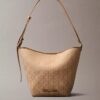 Allover Emblem Logo Jacquard Bucket Bag with Pouch Allover Emblem Logo Jacquard Bucket Bag with Pouch