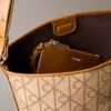 Allover Emblem Logo Jacquard Bucket Bag with Pouch Allover Emblem Logo Jacquard Bucket Bag with Pouch