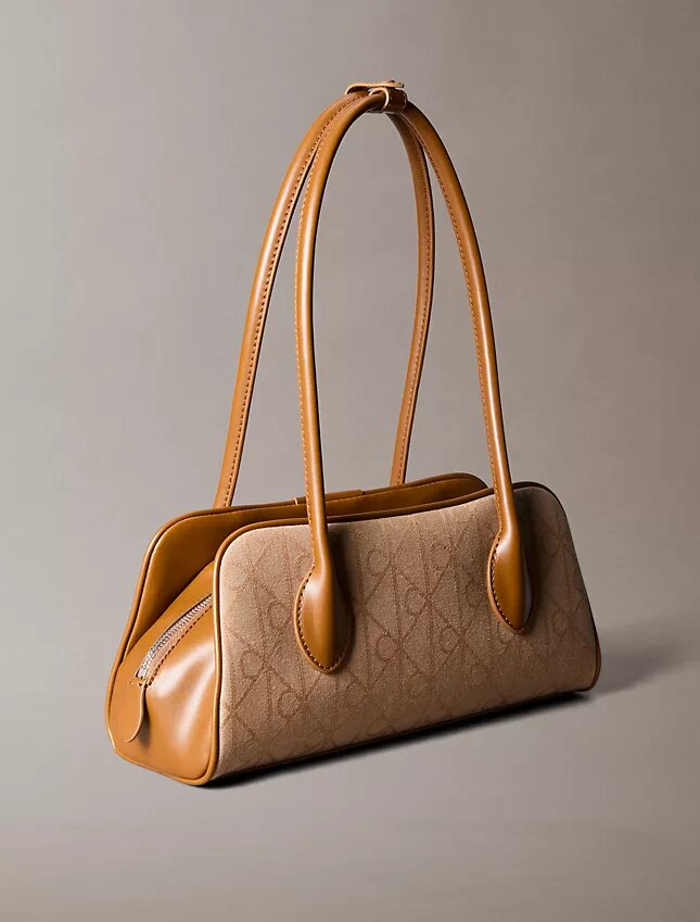 Allover Emblem Logo Jacquard Shoulder Bag Allover Emblem Logo Jacquard Shoulder Bag