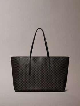 Allover Emblem Logo Large Tote Bag with Pouch
