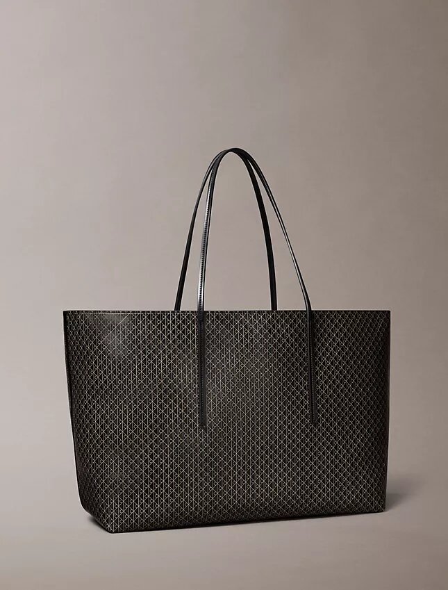 Allover Emblem Logo Large Tote Bag with Pouch Allover Emblem Logo Large Tote Bag with Pouch