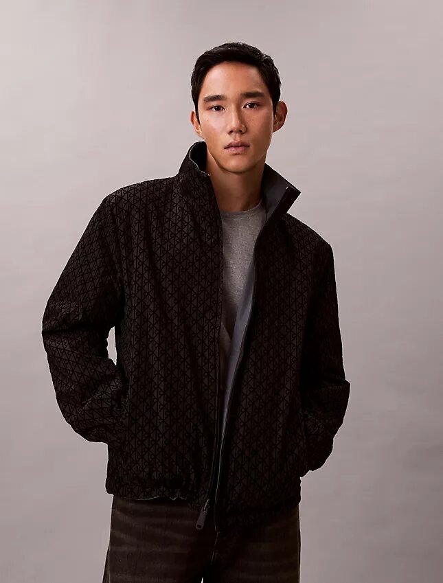 Allover Emblem Logo Reversible Jacket Allover Emblem Logo Reversible Jacket