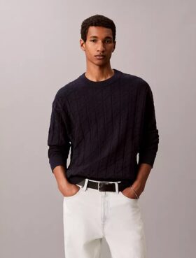 Allover Emblem Logo Ribbed Sweater Allover Emblem Logo Ribbed Sweater