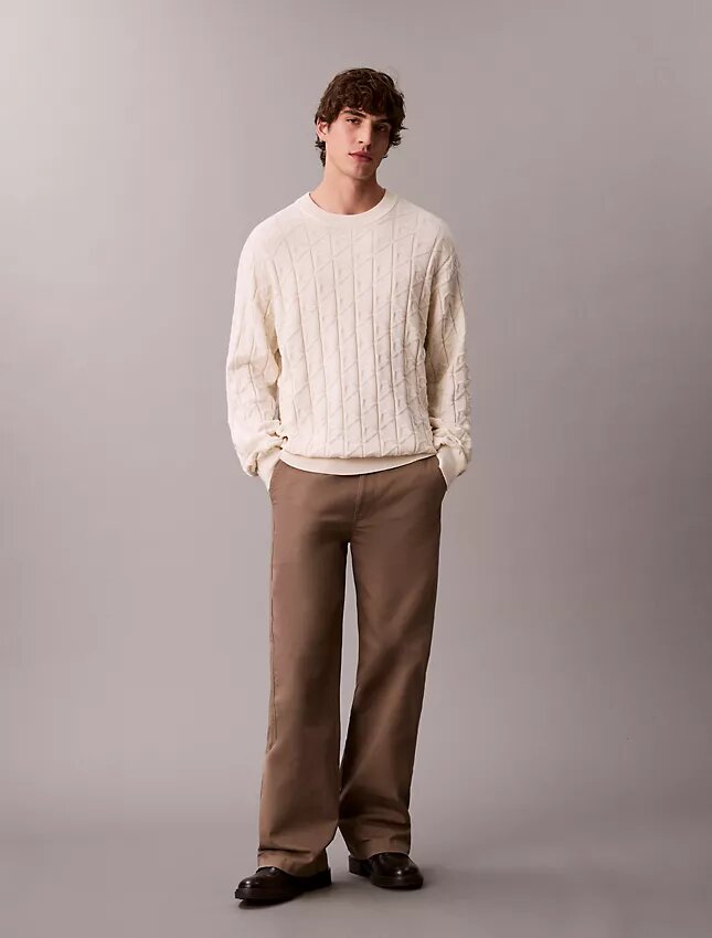 Allover Emblem Logo Ribbed Sweater Allover Emblem Logo Ribbed Sweater