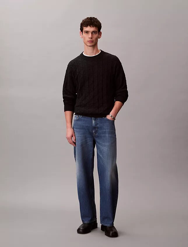 Allover Emblem Logo Ribbed Sweater Allover Emblem Logo Ribbed Sweater