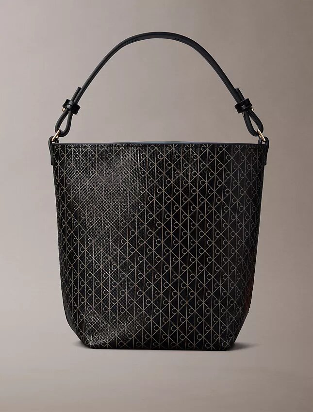 Allover Emblem Logo Small Bucket Bag with Pouch Allover Emblem Logo Small Bucket Bag with Pouch