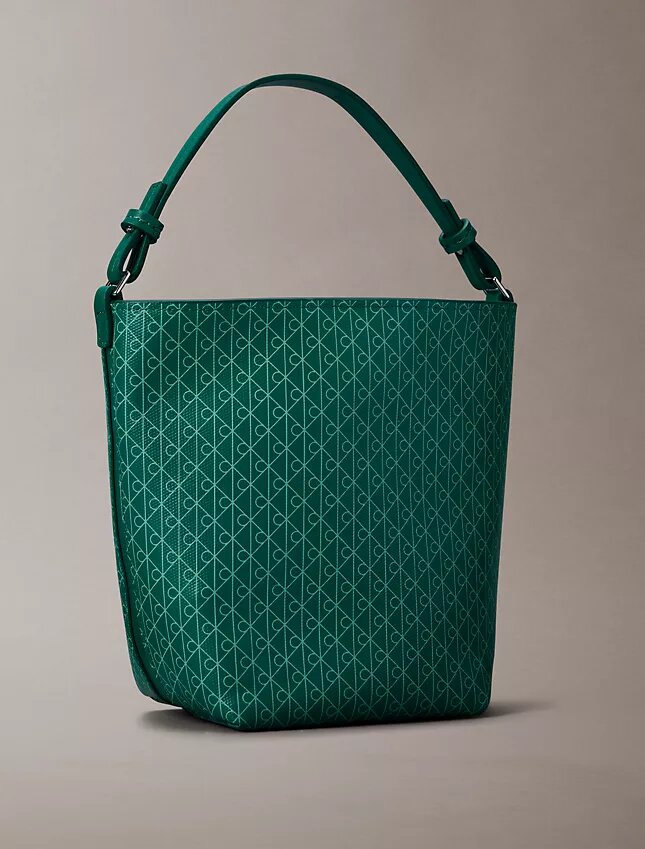 Allover Emblem Logo Small Bucket Bag with Pouch Allover Emblem Logo Small Bucket Bag with Pouch