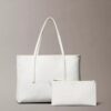 Allover Emblem Logo Small Tote Bag with Pouch