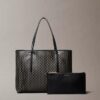Allover Emblem Logo Small Tote Bag with Pouch Allover Emblem Logo Small Tote Bag with Pouch