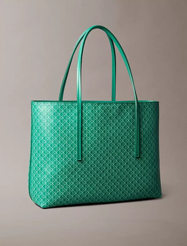 Allover Emblem Logo Small Tote Bag with Pouch Allover Emblem Logo Small Tote Bag with Pouch