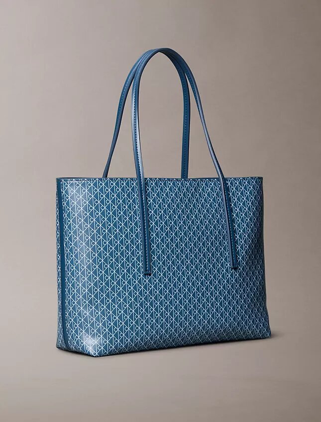 Allover Emblem Logo Small Tote Bag with Pouch Allover Emblem Logo Small Tote Bag with Pouch