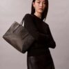 Allover Emblem Logo Small Tote Bag with Pouch Allover Emblem Logo Small Tote Bag with Pouch