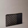 Allover Emblem Logo Top Zip Card Case
