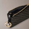 Allover Emblem Logo Top Zip Card Case