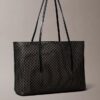 Allover Emblem Logo Tote Bag with Pouch Allover Emblem Logo Tote Bag with Pouch