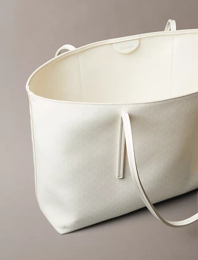 Allover Emblem Logo Tote Bag with Pouch Allover Emblem Logo Tote Bag with Pouch