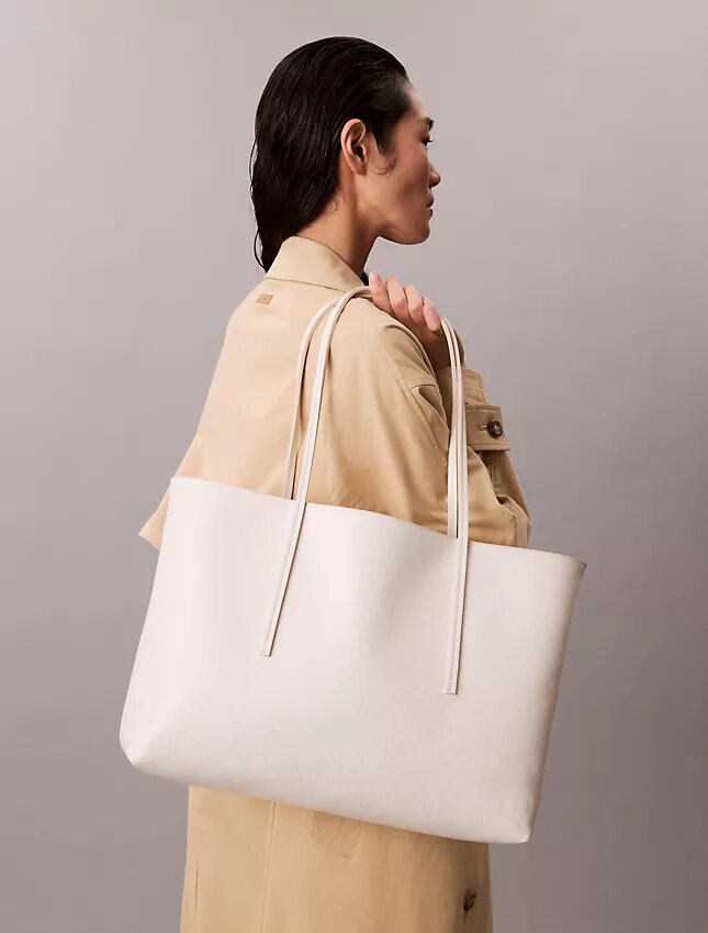 Allover Emblem Logo Tote Bag with Pouch Allover Emblem Logo Tote Bag with Pouch