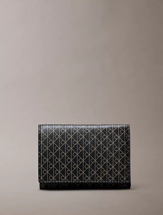 Allover Emblem Logo Trifold Wallet Allover Emblem Logo Trifold Wallet