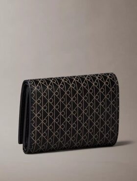 Allover Emblem Logo Trifold Wallet