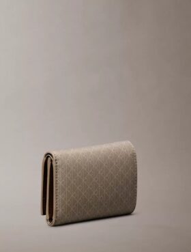 Allover Emblem Logo Trifold Wallet