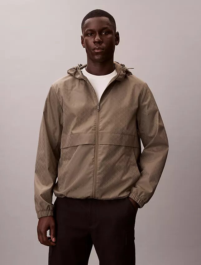Allover Emblem Logo Windbreaker Jacket Allover Emblem Logo Windbreaker Jacket